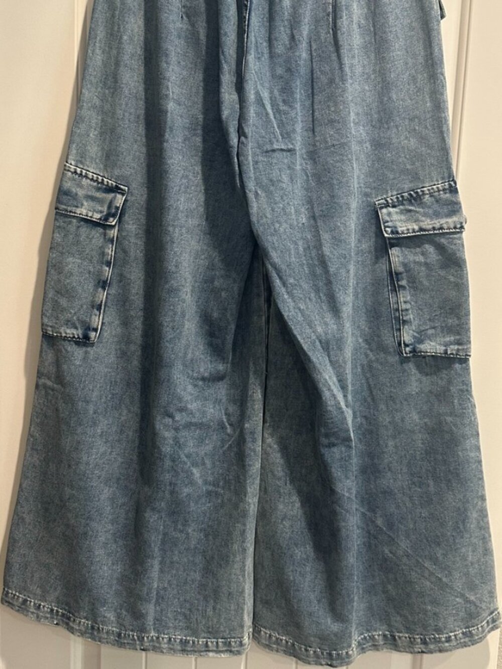 NWT Blue Velvet Wide Leg Washed Denim Pants size- LARGE - Picture 4 of 4